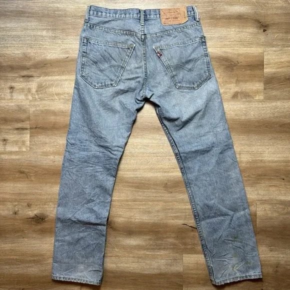 Selvedge Jeans Men 30x29 Blue Dirty Wash Straight Leg Japanese Redline Denim